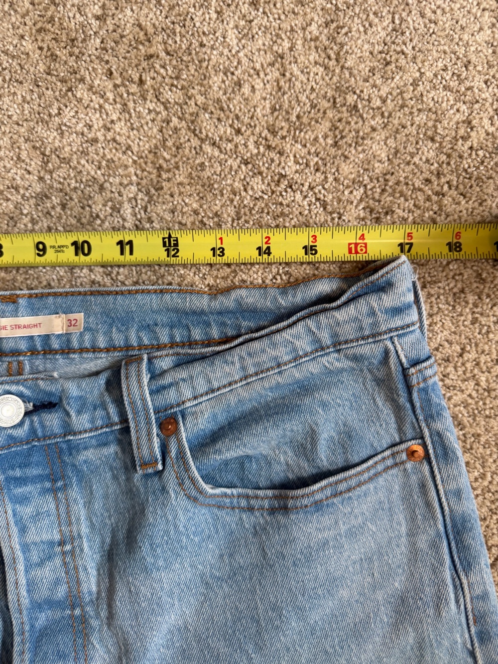 Levi’s Wedgie Straight Light Wash Women’s Button Front Jeans, Sz 32 - Picture 10 of 12